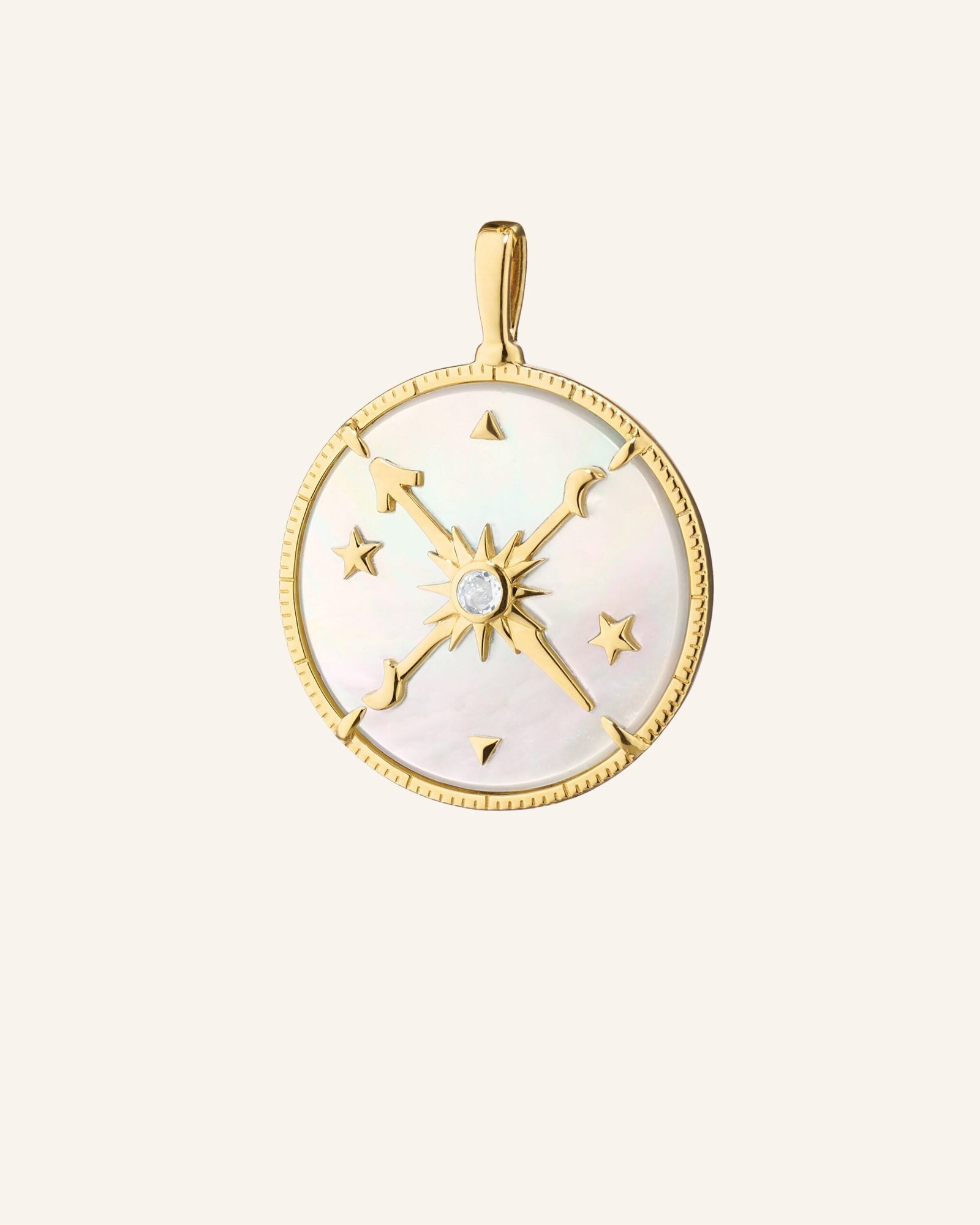 Constellation Necklace with Mother of Pearl and Diamonds - Image 4
